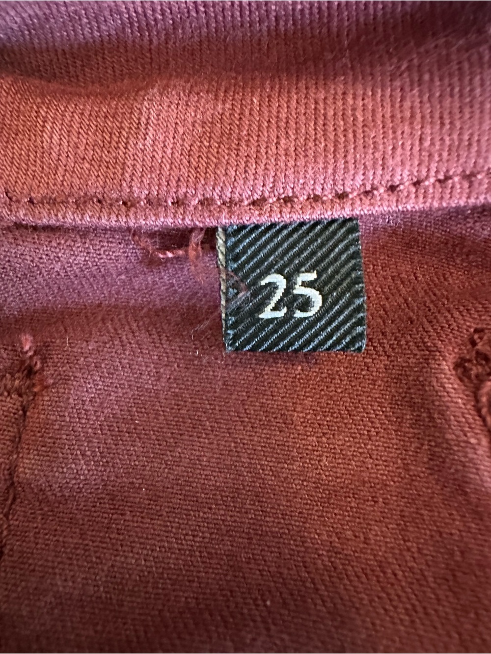 7 For All Mankind Coated Ultra High Rise Flare Jeans Burgundy Size 25 - Picture 6 of 11